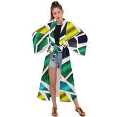 Mosaic Shapes Maxi Kimono