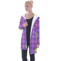 Background Pattern Seamless Longline Hooded Cardigan by Vaneshart