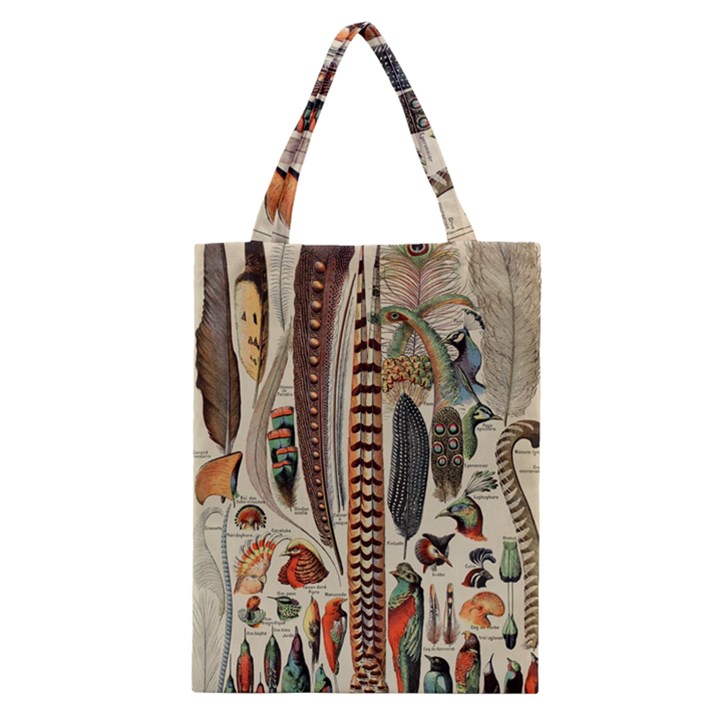 Feathers Birds Vintage Art Classic Tote Bag