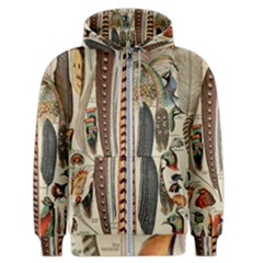 Feathers Birds Vintage Art Men s Zipper Hoodie by Vaneshart