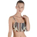 Feathers Birds Vintage Art Layered Top Bikini Top  View1