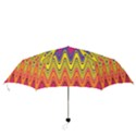 Retro Colorful Waves Background Folding Umbrellas View3