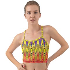 Retro Colorful Waves Background Mini Tank Bikini Top