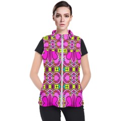 Abstract Background Pattern Women s Puffer Vest by Vaneshart