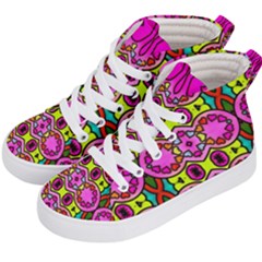 Abstract Background Pattern Kids  Hi-top Skate Sneakers by Vaneshart