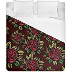 Flower Seamless Tile Background Duvet Cover (california King Size) by Vaneshart