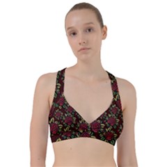 Flower Seamless Tile Background Sweetheart Sports Bra by Vaneshart