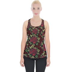 Flower Seamless Tile Background Piece Up Tank Top by Vaneshart