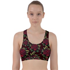 Flower Seamless Tile Background Back Weave Sports Bra by Vaneshart