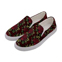 Flower Seamless Tile Background Women s Canvas Slip Ons by Vaneshart