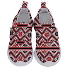 Folklore Ethnic Pattern Background Kids  Velcro No Lace Shoes by Vaneshart