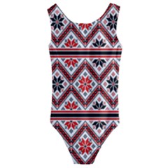 Folklore Ethnic Pattern Background Kids  Cut-out Back One Piece Swimsuit by Vaneshart