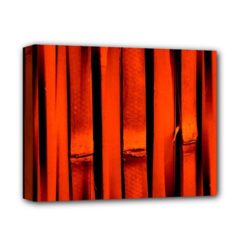 Orange Seamless Bamboo Background Deluxe Canvas 14  X 11  (stretched) by Vaneshart