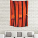 Orange Seamless Bamboo Background Small Tapestry View2