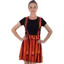 Orange Seamless Bamboo Background Velvet Suspender Skater Skirt View1