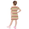 Vintage Stripes Lines Background Kids  Short Sleeve Velvet Dress View2