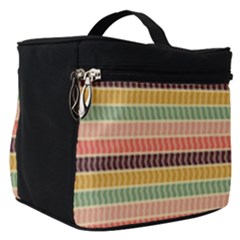 Vintage Stripes Lines Background Make Up Travel Bag (small) by Vaneshart