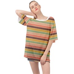 Vintage Stripes Lines Background Oversized Chiffon Top