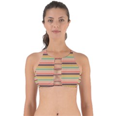 Vintage Stripes Lines Background Perfectly Cut Out Bikini Top