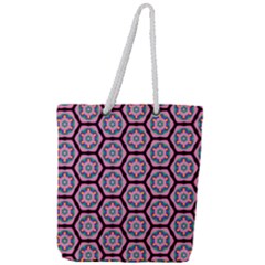 Background Pattern Tile Flower Full Print Rope Handle Tote (large) by Vaneshart