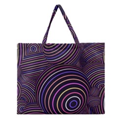 Abtract Colorful Spheres Zipper Large Tote Bag by Vaneshart