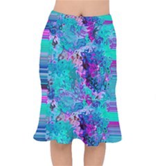 Background Texture Pattern Short Mermaid Skirt by Vaneshart