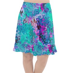 Background Texture Pattern Fishtail Chiffon Skirt by Vaneshart