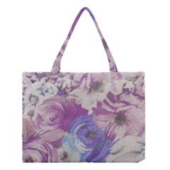 Floral Vintage Wallpaper Pattern Medium Tote Bag by Vaneshart