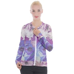 Floral Vintage Wallpaper Pattern Casual Zip Up Jacket by Vaneshart