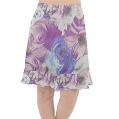 Floral Vintage Wallpaper Pattern Fishtail Chiffon Skirt