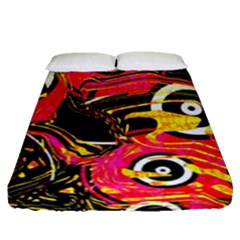 Abstract Clutter Fitted Sheet (queen Size) by Vaneshart