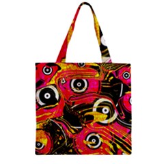 Abstract Clutter Zipper Grocery Tote Bag by Vaneshart