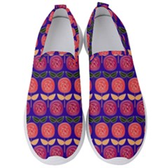 Vector Flower Floral Men s Slip On Sneakers by Vaneshart