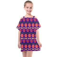 Vector Flower Floral Kids  One Piece Chiffon Dress