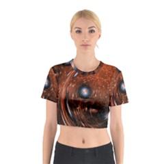 Peacock World Cotton Crop Top by Vaneshart