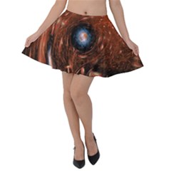 Peacock World Velvet Skater Skirt by Vaneshart