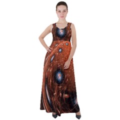 Peacock World Empire Waist Velour Maxi Dress by Vaneshart