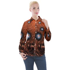 Peacock World Women s Long Sleeve Pocket Shirt