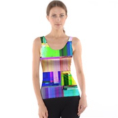 Glitch Art Abstract Tank Top by Vaneshart