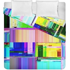 Glitch Art Abstract Duvet Cover Double Side (king Size) by Vaneshart