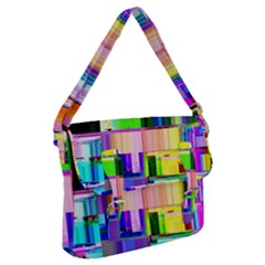 Glitch Art Abstract Buckle Messenger Bag by Vaneshart