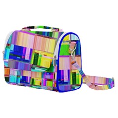 Glitch Art Abstract Satchel Shoulder Bag by Vaneshart