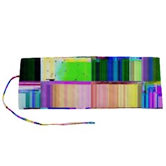 Glitch Art Abstract Roll Up Canvas Pencil Holder (s)