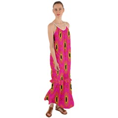 Abstract Clutter Cami Maxi Ruffle Chiffon Dress