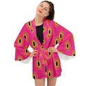 Abstract Clutter Long Sleeve Kimono View1