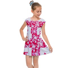 British Flag Abstract Kids  Cap Sleeve Dress by Vaneshart