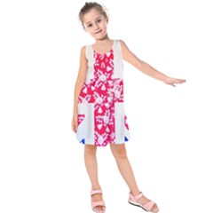 British Flag Abstract Kids  Sleeveless Dress by Vaneshart