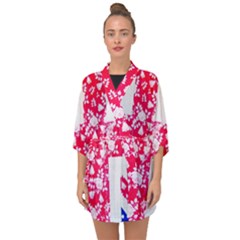 British Flag Abstract Half Sleeve Chiffon Kimono by Vaneshart