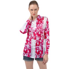 British Flag Abstract Long Sleeve Satin Shirt