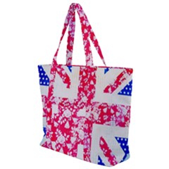 British Flag Abstract Zip Up Canvas Bag by Vaneshart